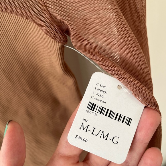 NWT Free People Light Up Layering Top in Cocoa/Nude M-L - Picture 7 of 10